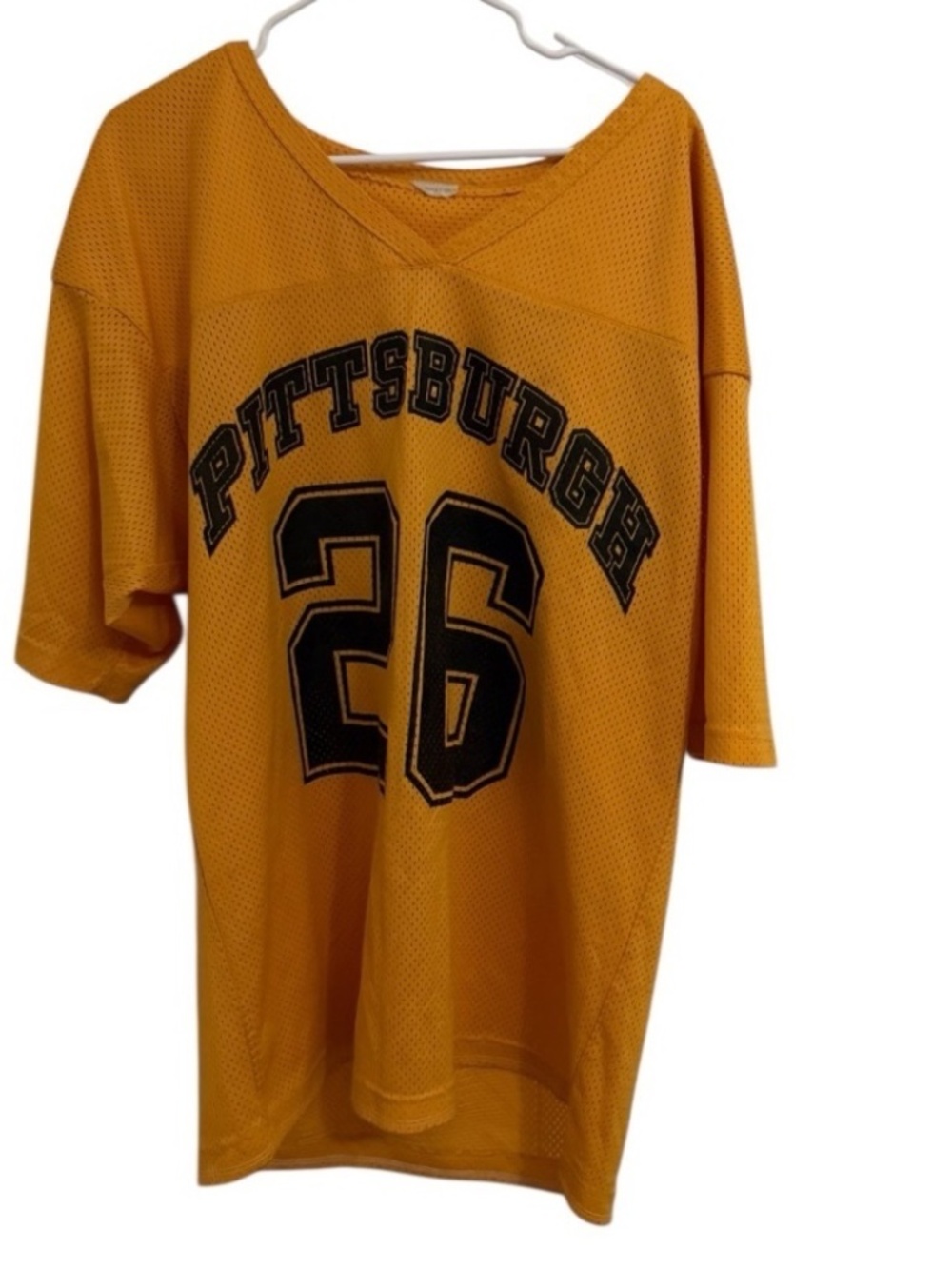 Pittsburgh Vintage 26 Mesh Football Jersey XL Gold Black 80s 90s Streetwear